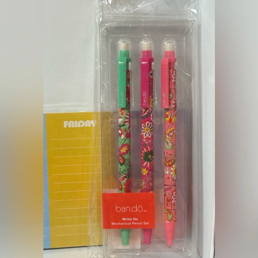 ban.do Stationery Bundle | Weekly Desk Pad + Mechanical Pencils Set | New